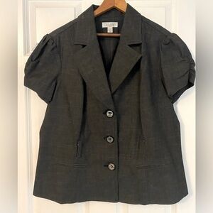 Dress Barn women’s suit with matching Apt. 9 blouse | grey/white | size XL